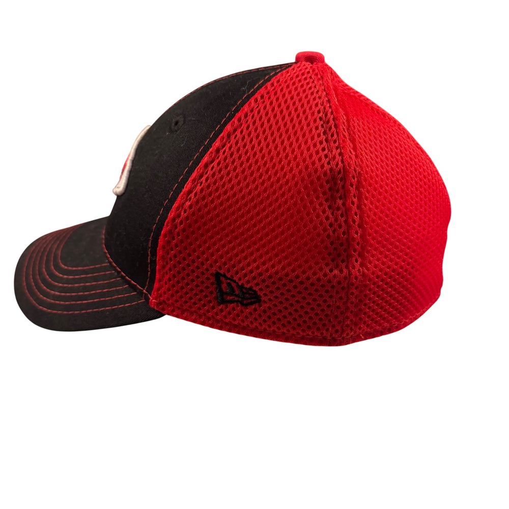 New Era 39THIRTY Kansas City Chiefs‎ Hat Kids Youth Black Red Mesh Stretch Fit - Picture 3 of 11
